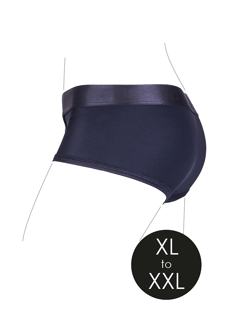 Shots Toys | OUCH! Vibrating Strap-on Boxer - Black - Size XL/XXL