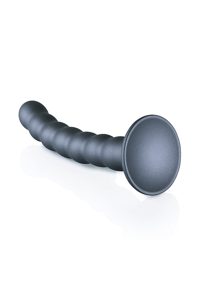 Shots Toys | OUCH! Beaded G-Spot Dildo - 6.5" / 16.5 cm - Gun Metal