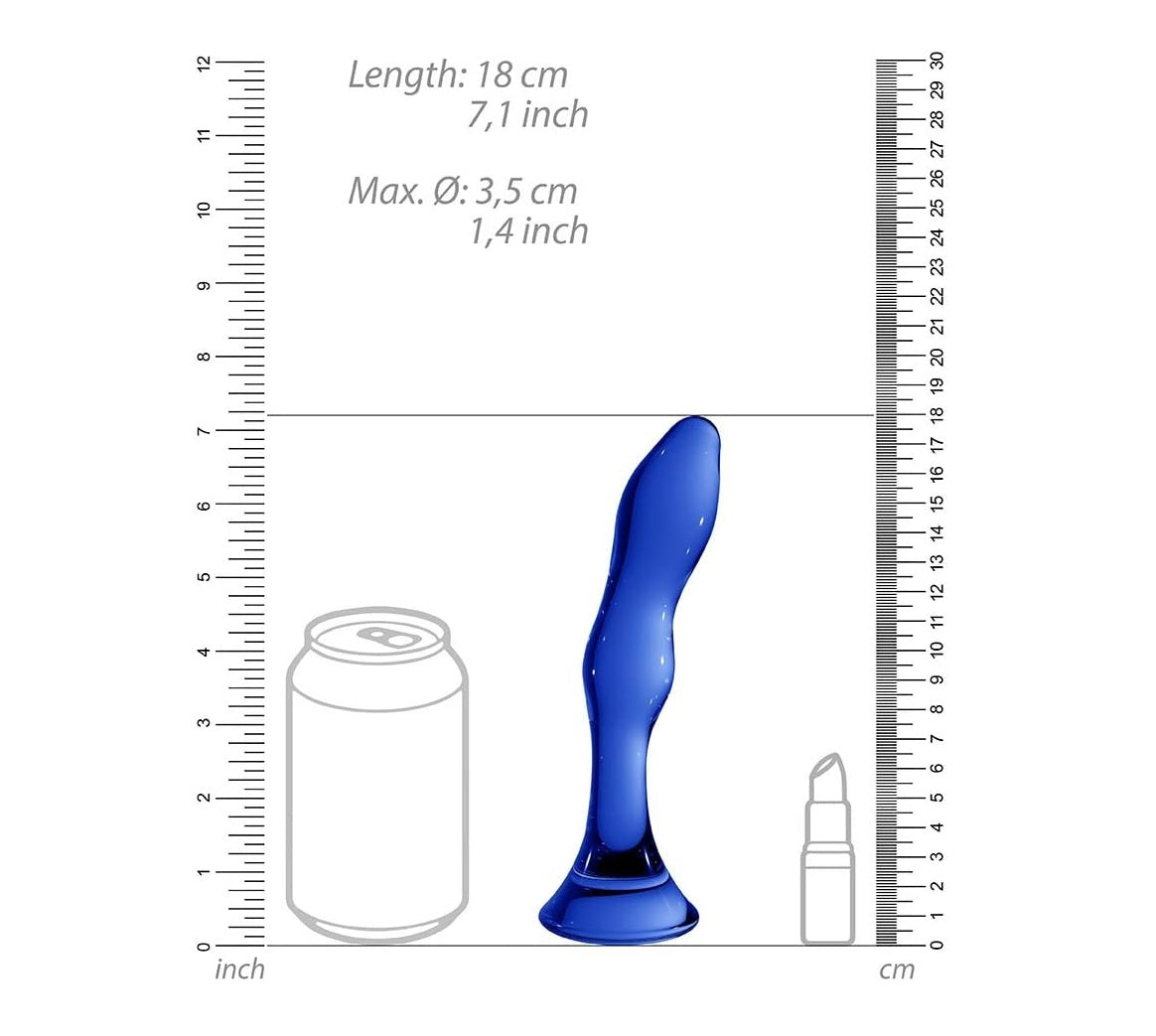 Shots Toys | Chrystalino Gallant Glass Anal Dildo - Blue