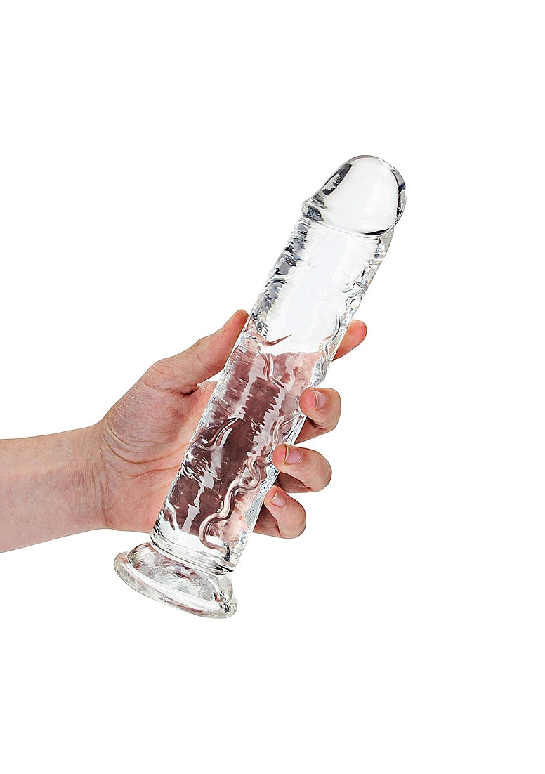 Shots Toys | REALROCK Crystal Clear 9" Straight Dildo No Balls - Translucent