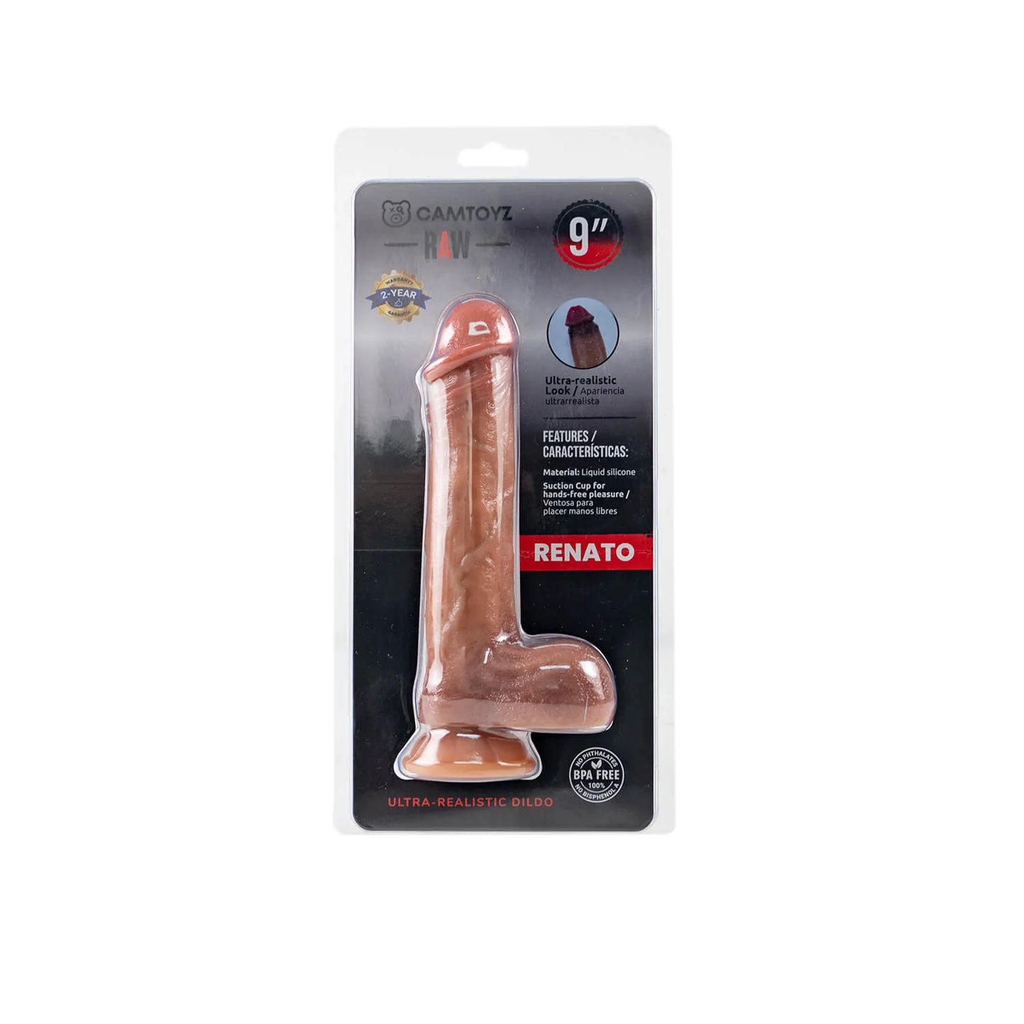 Camtoyz | RAW Ultra Realistic 23cm Silicone Dildo Renato