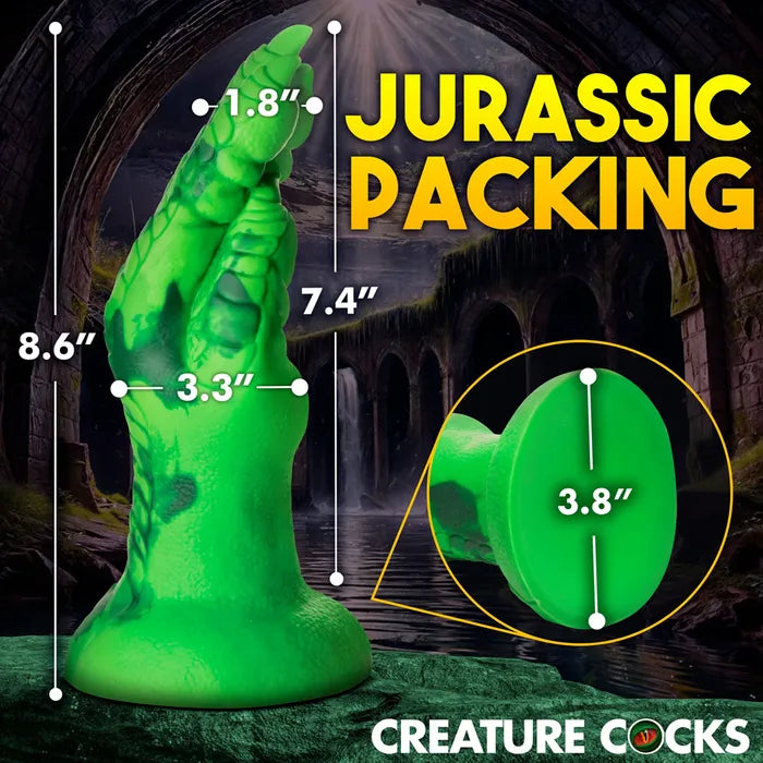 Creature Cocks Raptor Claw Fisting Silicone Dildo - Green 21.8cm Claw Fantasy Dildo