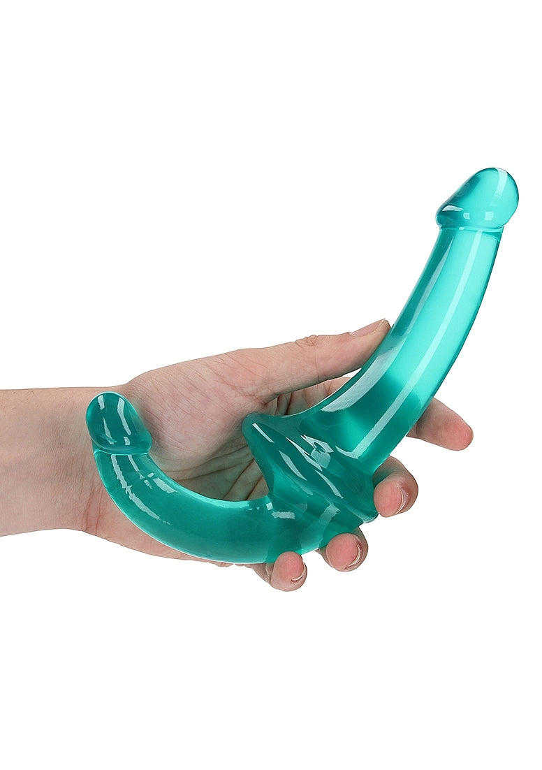 Shots Toys | REALROCK Crystal Clear 6" Strapless Strap On - Turquoise