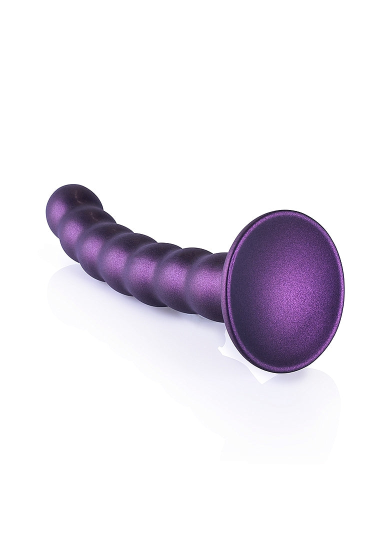 Shots Toys | OUCH! Beaded G-Spot Dildo - 6.5" / 16.5 cm - Metallic Purple