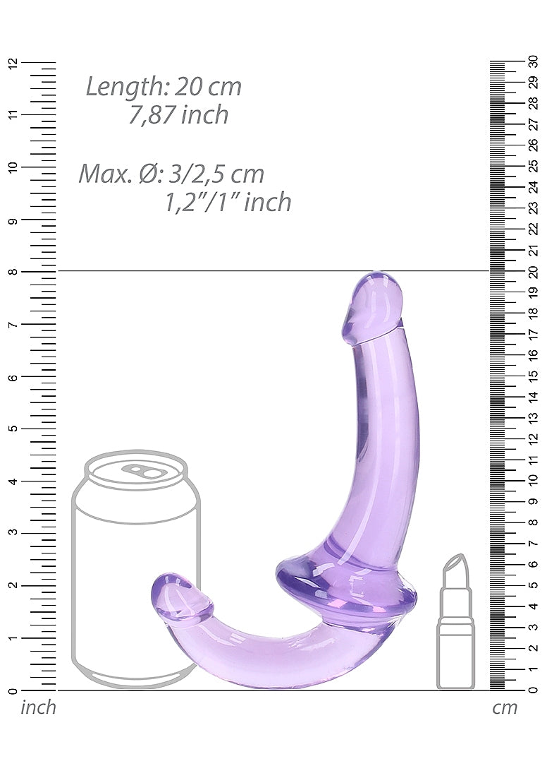 Shots Toys | REALROCK Crystal Clear 6" Strapless Strap On - Purple