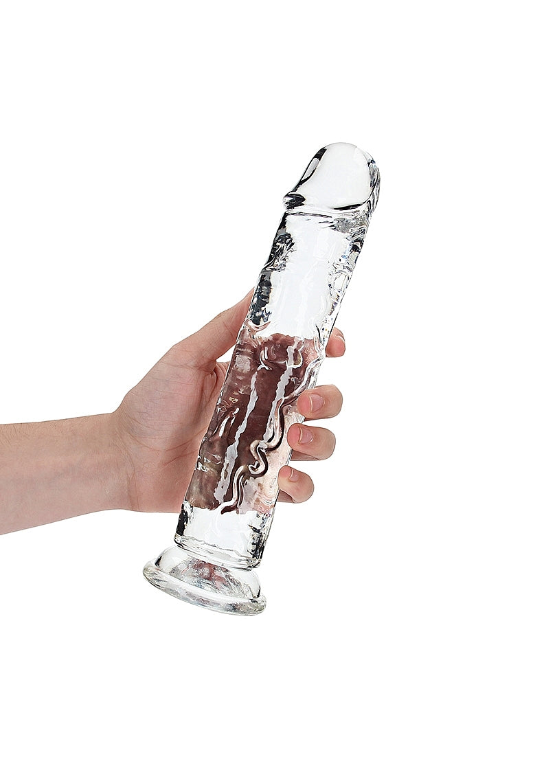Shots Toys | REALROCK Crystal Clear 10" Straight Dildo No Balls - Translucent