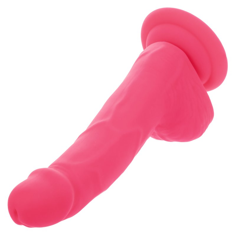 CalExotics Neon Silicone Studs Dildo 6"/15.25 cm - Pink