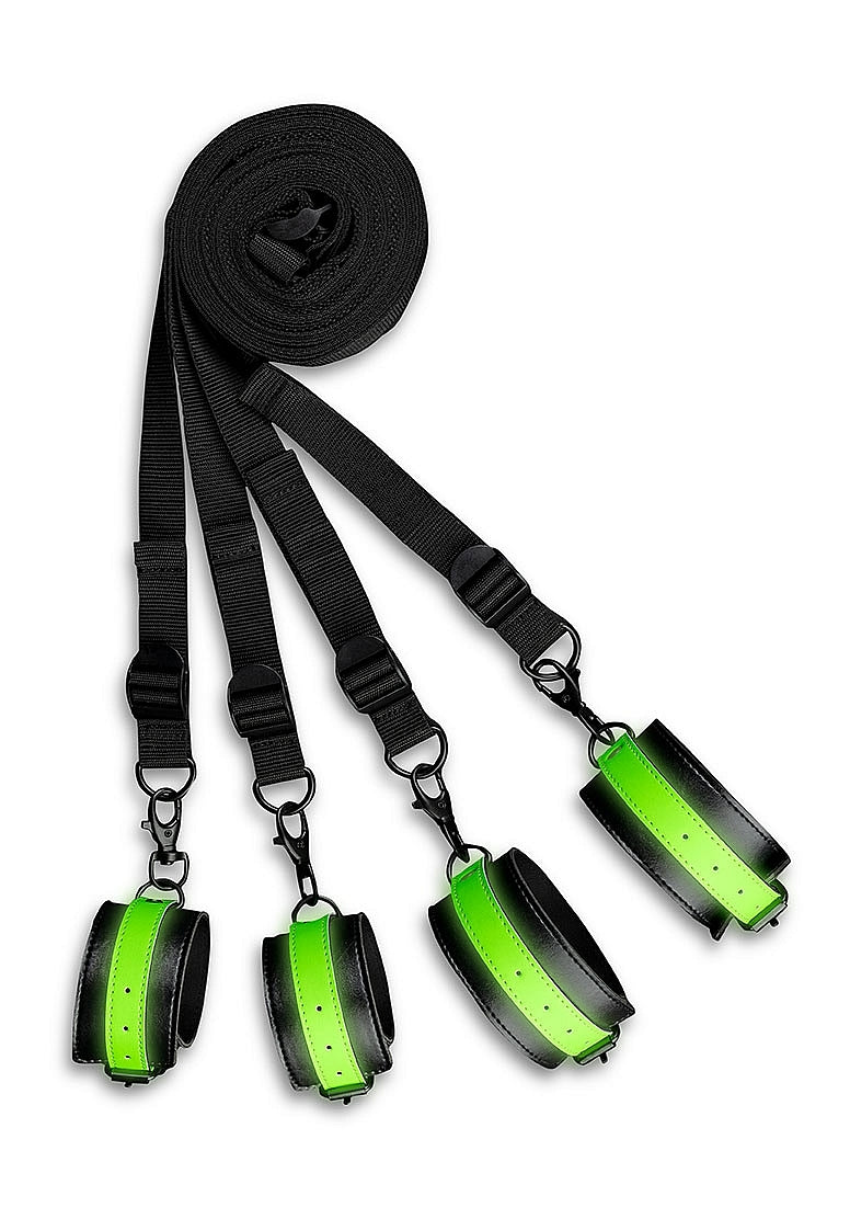 Shots Toys | OUCH! Bed Bindings Restraint Kit - Glow in the Dark