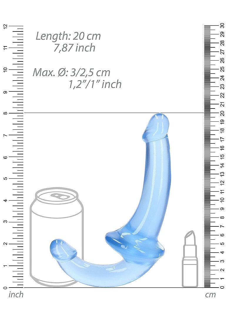 Shots Toys | REALROCK Crystal Clear 6" Strapless Strap On - Blue