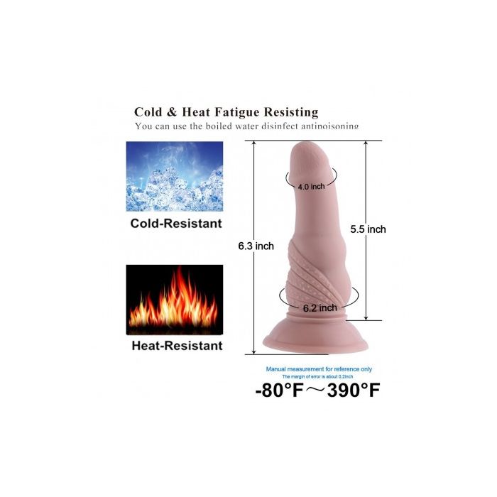 HiSmith 6.3" Silicone Anal Dildo (KlicLok)