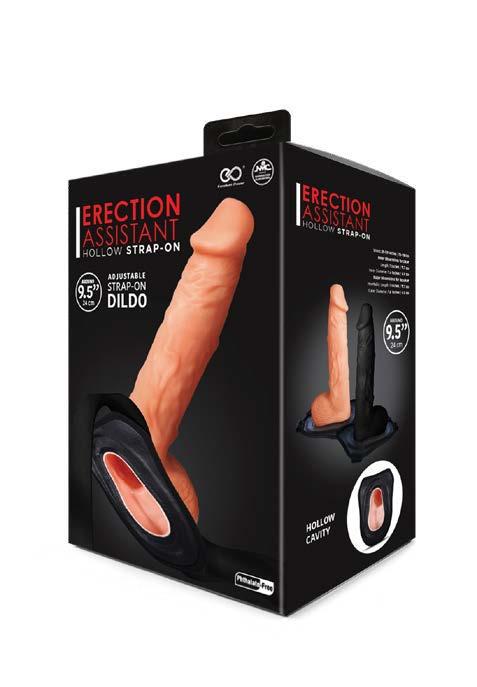Excellent Power | Erection Assistant Hollow Strap On 9.5" Flesh