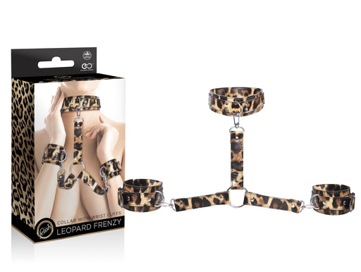 Excellent Power Leopard Frenzy Collar With Hand Cuffs