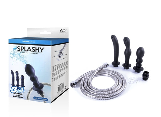 Excellent Power Hydro Series-Spashy 3 Butt Plugs With Hose Kit