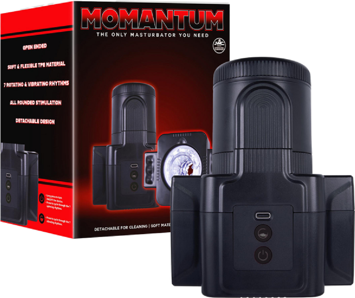 Excellent Power Momantum Rotating And Vibrating Masturbator