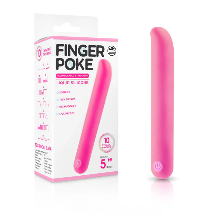 Excellent Power Finger Poke 5" Mini Vibrator Pink