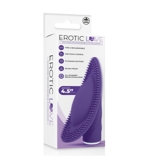 Excellent Power | Erotic Love Silicone 10 Speed Oval Clitoral Vibrator - Purple