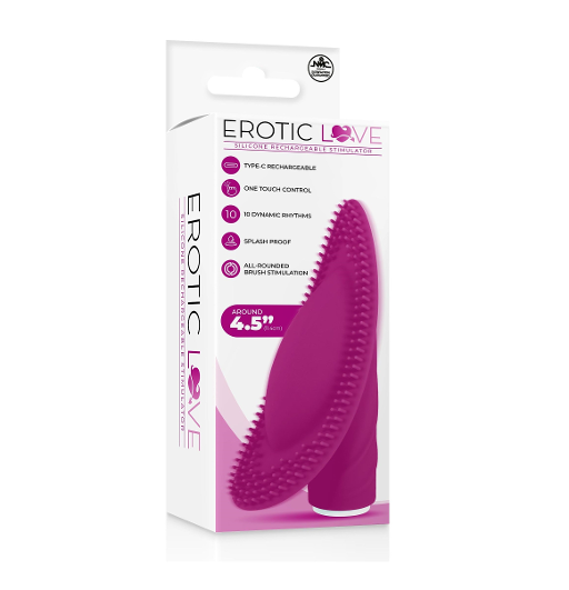 Excellent Power | Erotic Love Silicone 10 Speed Oval Clitoral Vibrator - Pink