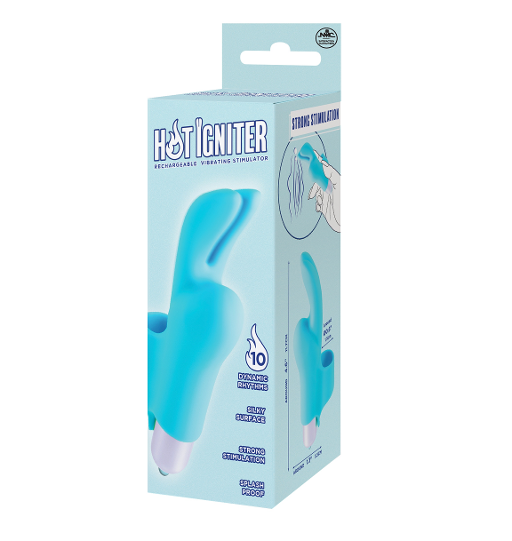 Excellent Power Hot Igniter Vibration Finger Sleeve - Blue