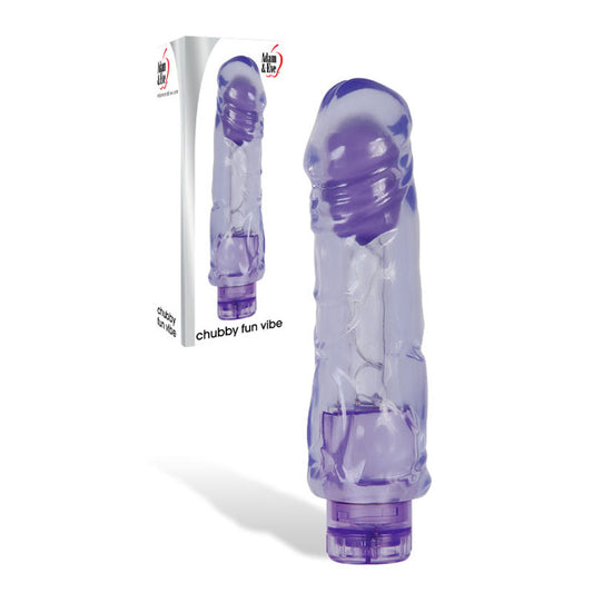 Adam & Eve Chubby Fun Vibe - Purple 22.9cm (9") Thick Vibrator