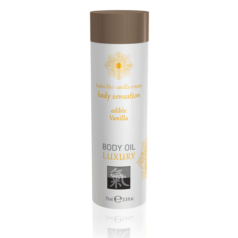 Shiatsu Luxury Body Massage Oil Edible Vanilla 75ml