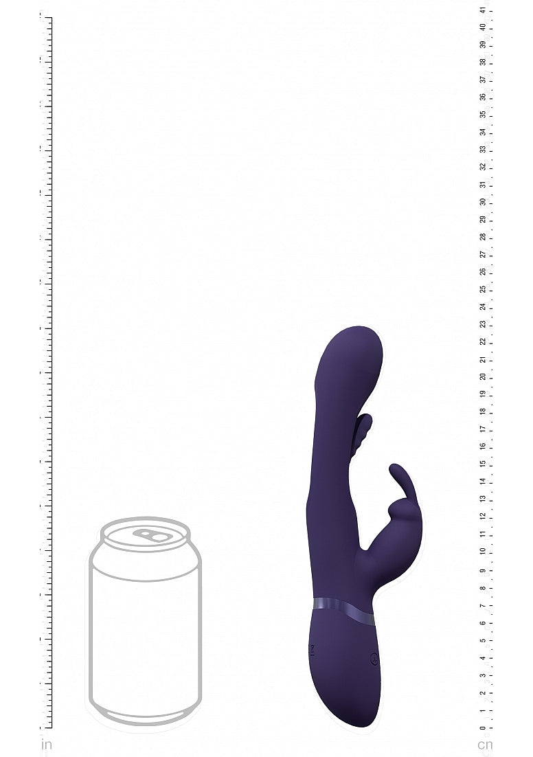 Shots Toys | VIVE Mika Triple Motor Vibrating Rabbit w G-Spot Flapping Stimulator Purple