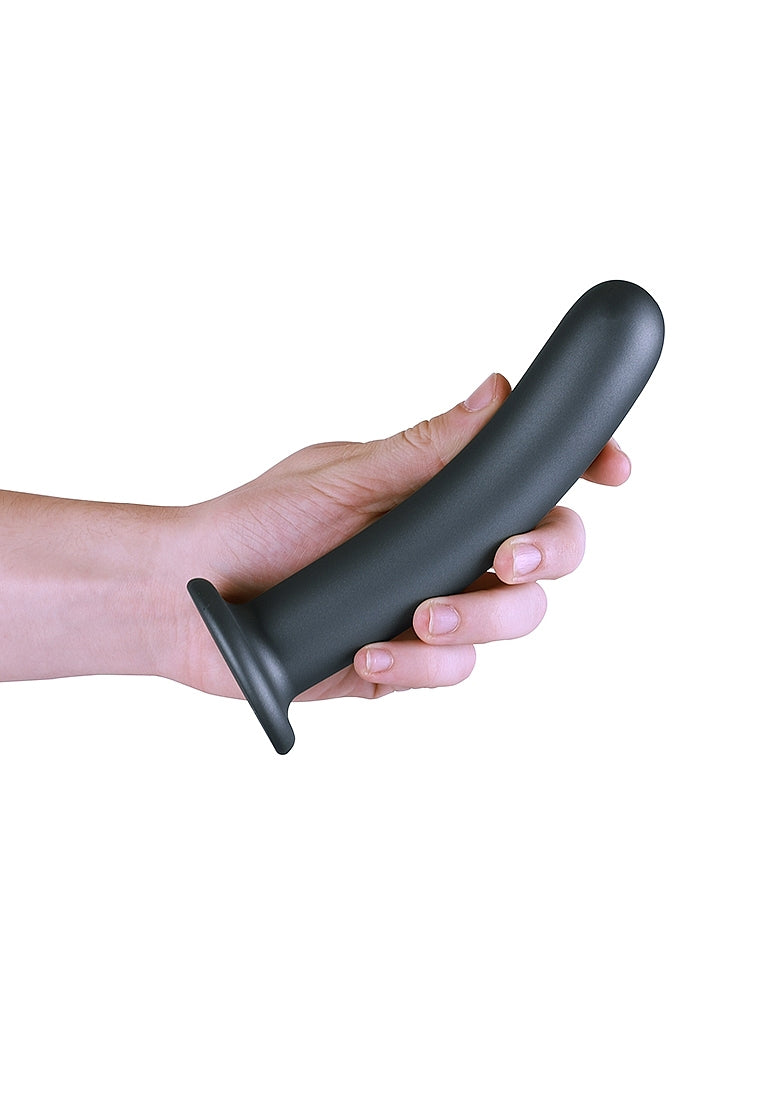 Shots Toys | OUCH! Smooth G-Spot Dildo - 7" / 17 cm - Gun Metal