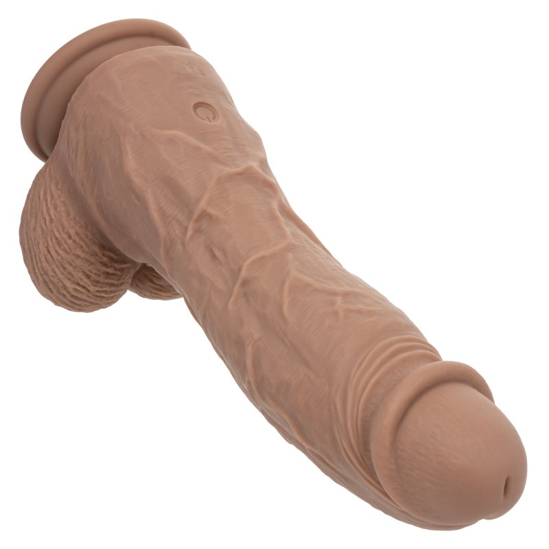 CalExotics Silicone Rechargeable Big Dick Energy Studs® 7.5"/19cm Vibrating Dildo - Brown
