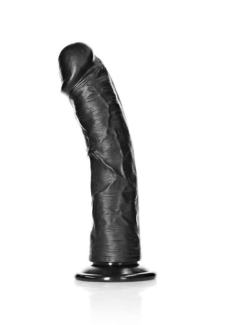 Shots Toys | REALROCK Realistic Regular Curved Dildo - Black 20cm (8") Dong