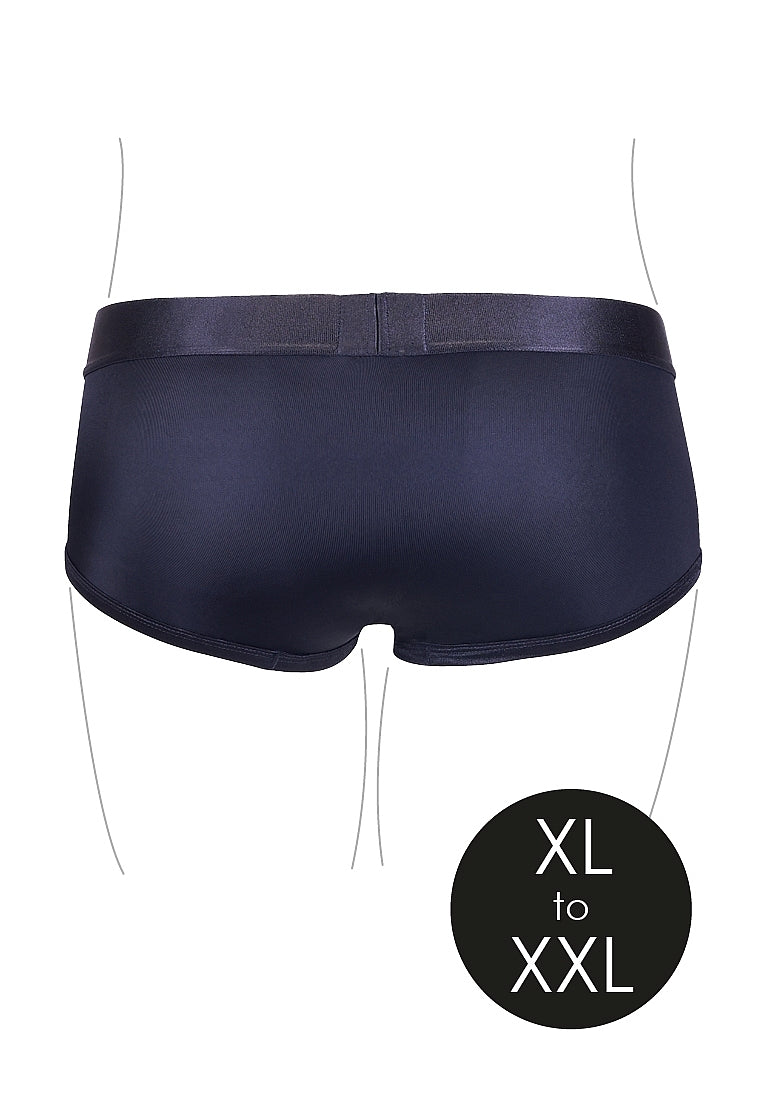 Shots Toys | OUCH! Vibrating Strap-on Boxer - Black - Size XL/XXL