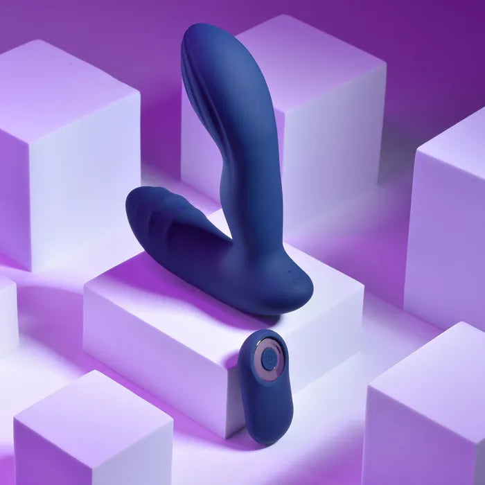Playboy Pleasure PLEASURE PLEASER Blue Vibrating Prostate Massager Wireless Remote
