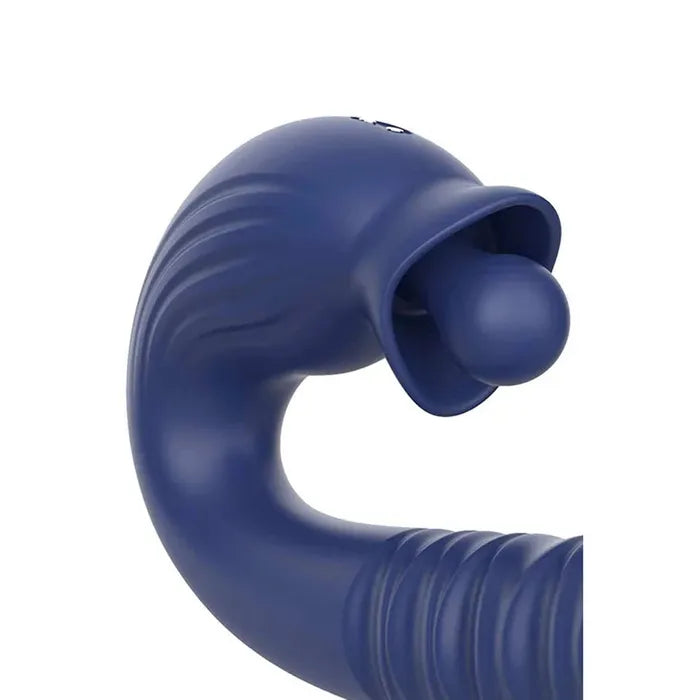 Adam & Eve THE BIG BALLER - Thrusting & Rotating Rabbit Vibrator Navy Blue