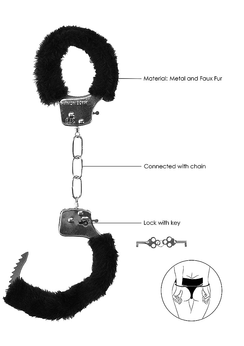 Shots Toys | Ouch! Beginners Furry Hand Cuffs - With Quick-Release Button