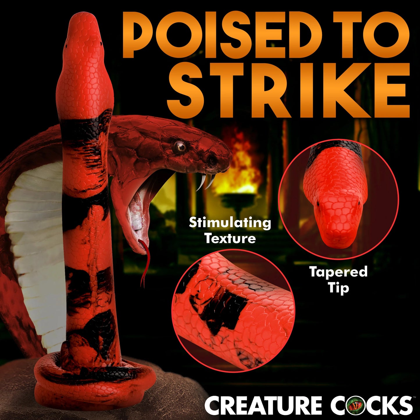 Creature Cocks King Cobra - X-Large 18" Long Silicone Dong