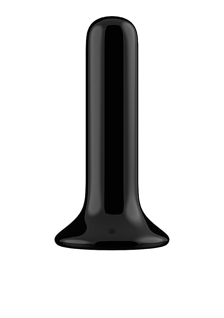 Shots Toys | Thumby - Glass Vibrator With Suction Cup and Remote - Black