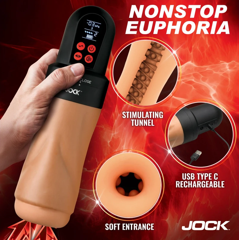 Curve Toys | JOCK Spinning, Thrusting, & Sucking Masturbator
