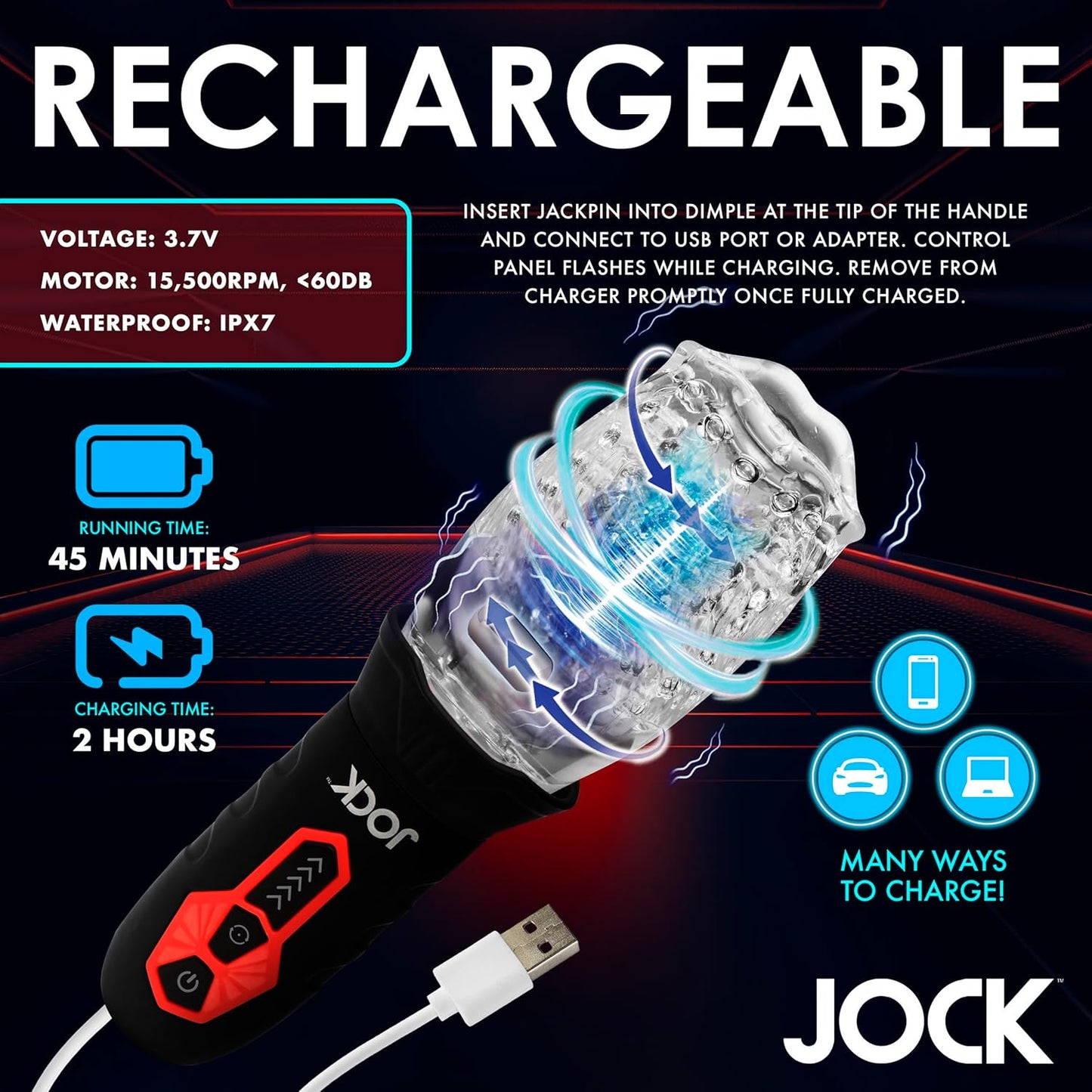 Curve Toys | JOCK Spinning & Vibrating Masturbator