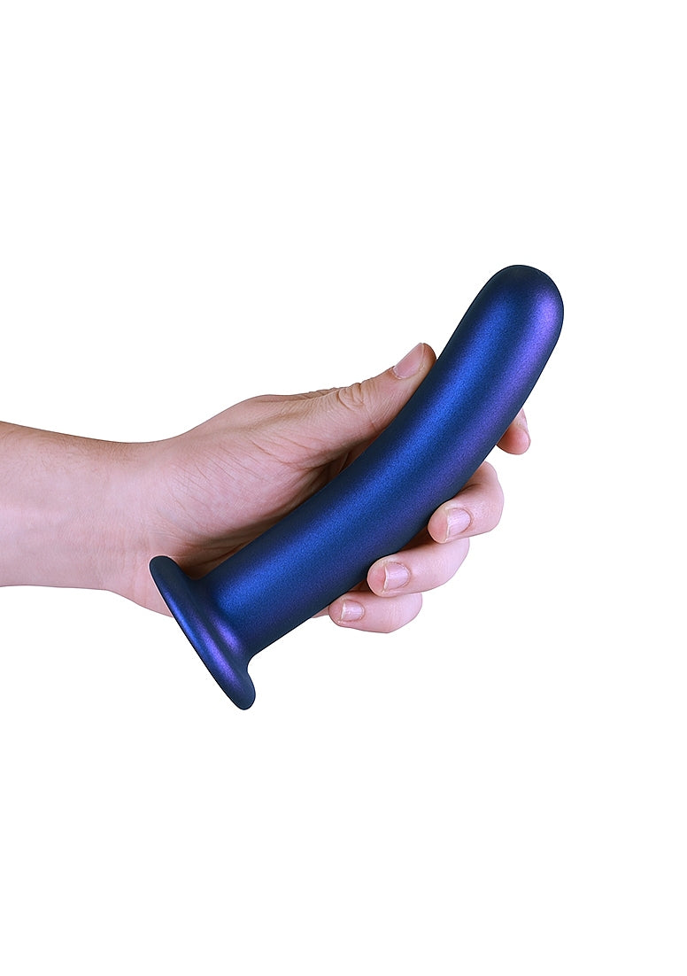 Shots Toys | OUCH! Smooth G-Spot Dildo - 7" / 17 cm - Metallic Blue