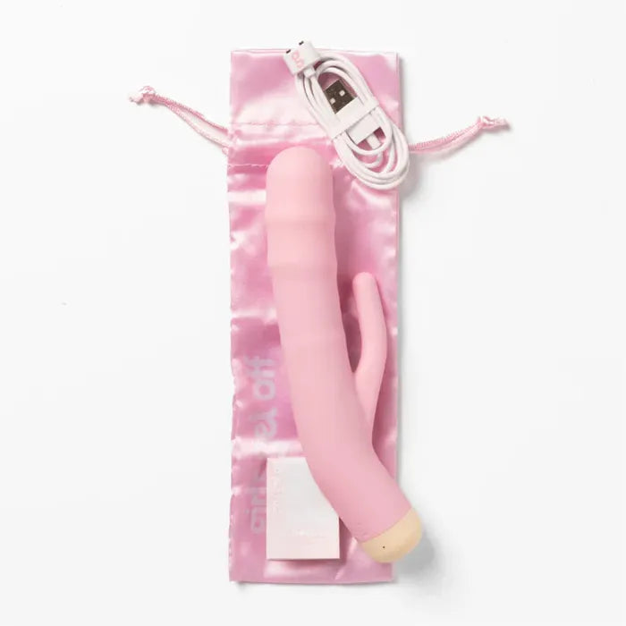 Girls Get Off - DeeDee Pink 19cm Thrusting Rabbit Vibrator