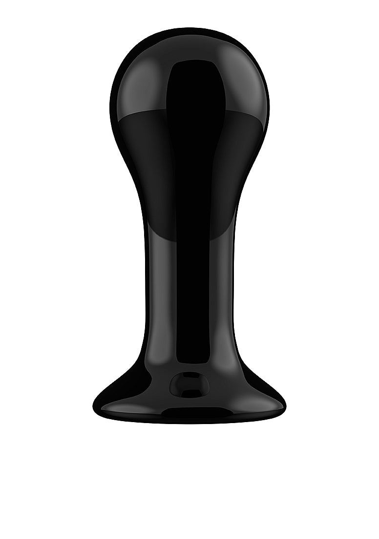 Shots Toys | Globy - Glass Vibrator With Suction Cup and Remote - Black