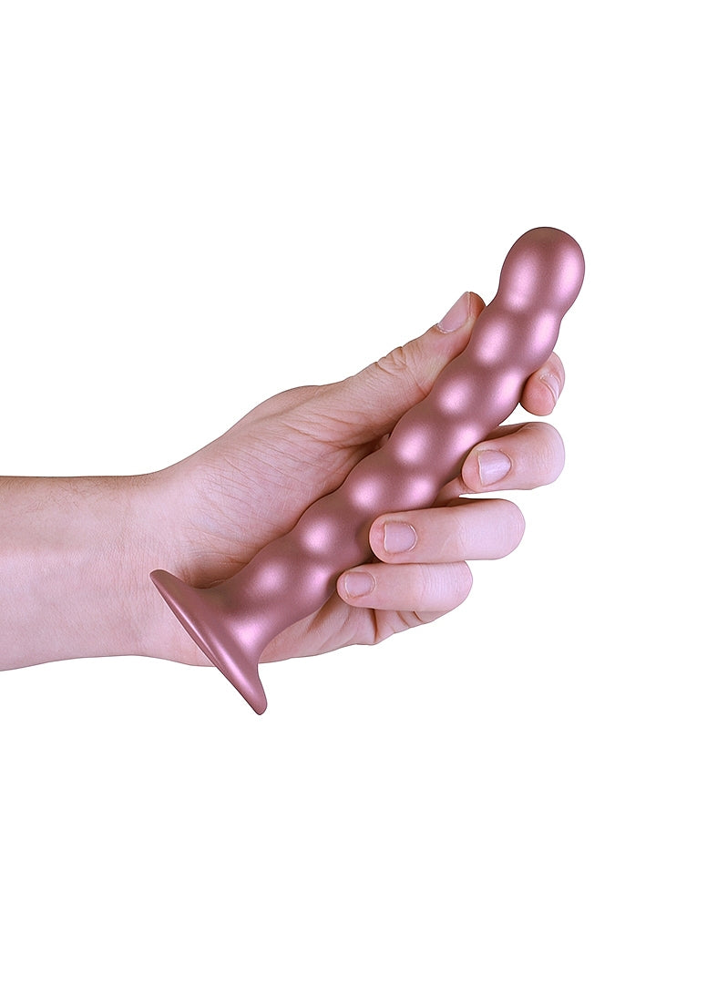 Shots Toys | OUCH! Beaded G-Spot Dildo - 6.5" / 16.5 cm - Rose Gold