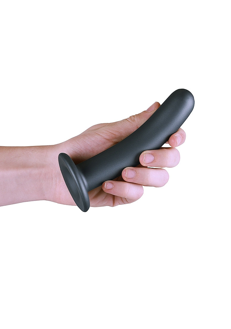 Shots Toys | OUCH! Smooth G-Spot Dildo - 6" / 14.5 cm - Gun Metal