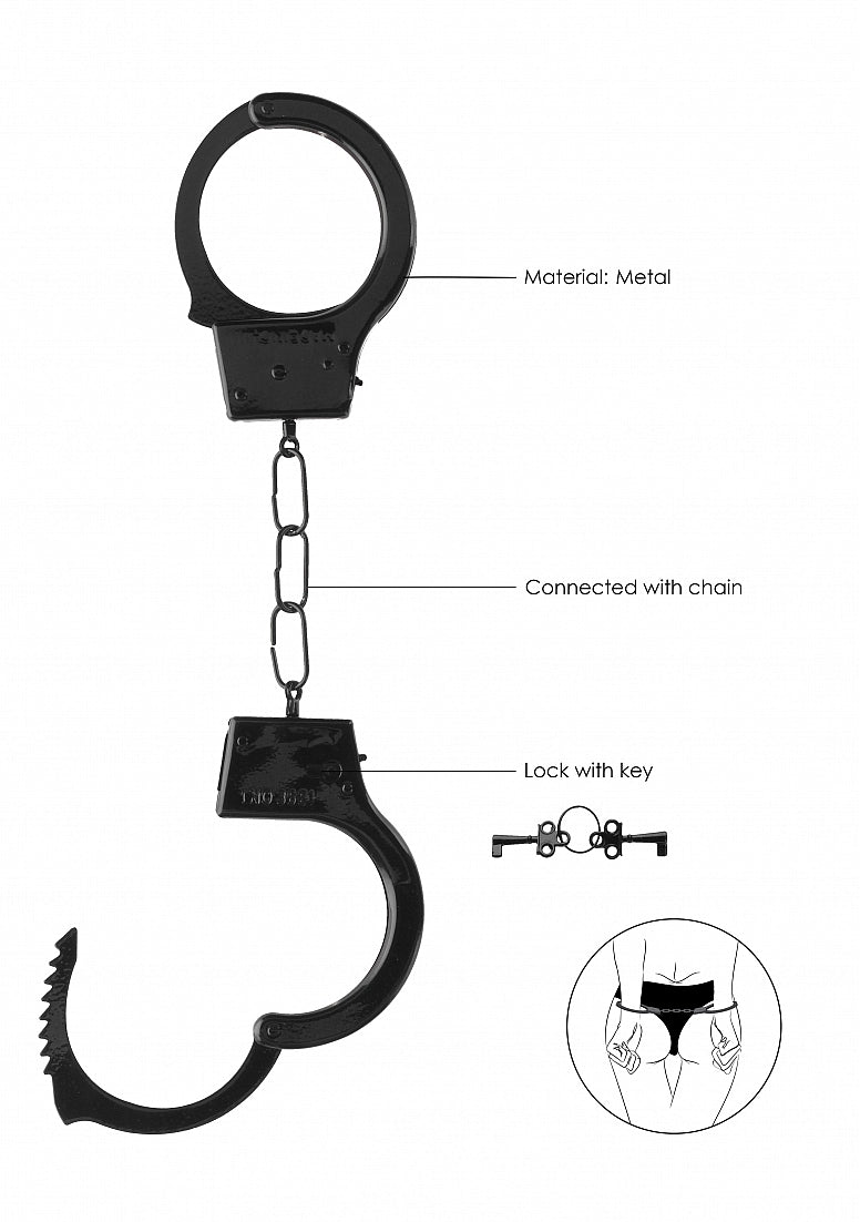 Shots Toys | OUCH! Beginners Handcuffs Metal - Black