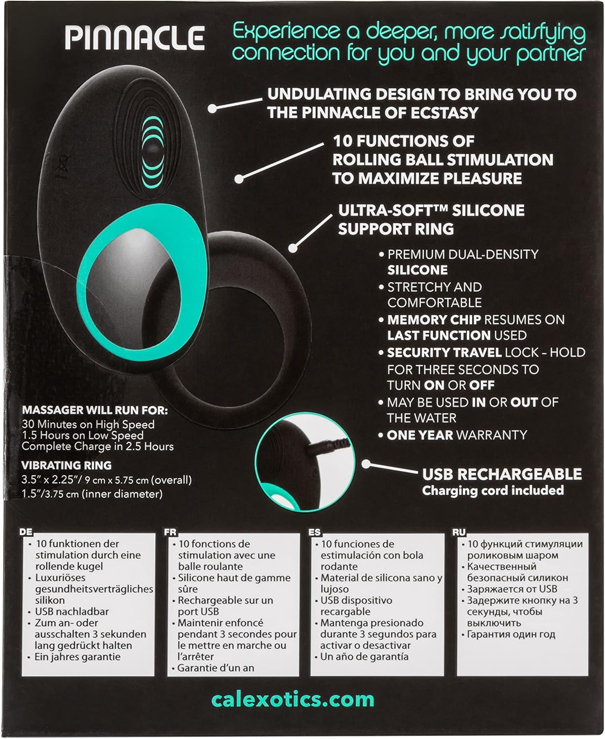 Calexotics Link Up Pinnacle Rolling Ball Cock Ring