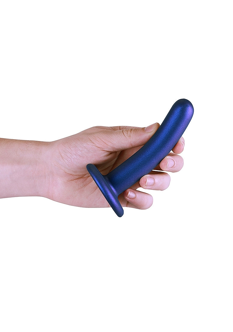 Shots Toys | OUCH! Smooth G-Spot Dildo - 5" / 12 cm - Metallic Blue