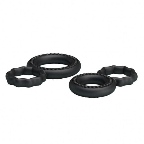 Baile Cock Ring Dual Pack Black