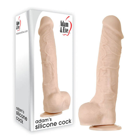 Adam & Eve ADAM'S SILICONE COCK - Flesh 26.7cm (10.5") Dong Dildo