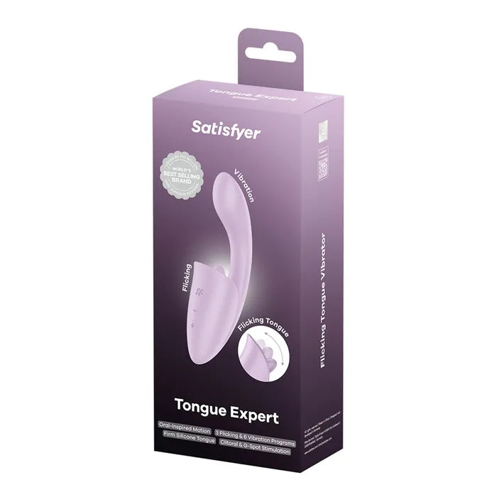 Satisfyer Tongue Expert - Violet Clitoral & G-Spot Stimulator Vibrator