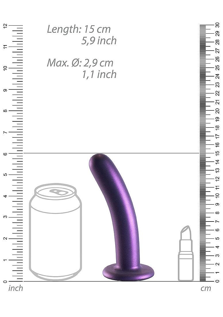 Shots Toys | OUCH! Smooth G-Spot Dildo - 6" / 14.5 cm - Metallic Purple