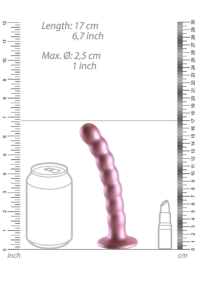 Shots Toys | OUCH! Beaded G-Spot Dildo - 6.5" / 16.5 cm - Rose Gold