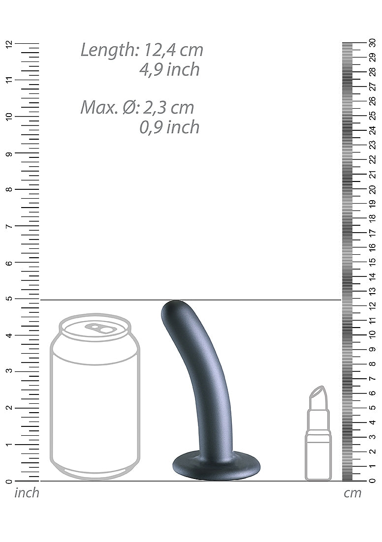 Shots Toys | OUCH! Smooth G-Spot Dildo - 5" / 12 cm - Gun Metal